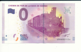 Billet Souvenir - 0 Euro - UEKD - 2017-1 - CHEMIN DE FER DE LA BAIE DE SOMME -  N° 1154 -Billet épuisé - Lots & Kiloware - Banknotes