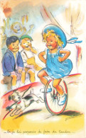 Illustrateur - Germaine - Bouret  - N° 1206 - Petite Fille Qui Fait Du Monocycle Au Cirque - Carte Postale Ancienne - Bouret, Germaine