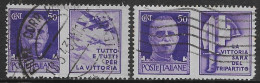 Italia Italy 1942 Regno Propaganda Di Guerra 2val Sa N.PF11-PG12 US - Propaganda De Guerra