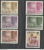 Afghanistan - Collection 9 Scan - Nations Unies, Meteorologie, Scoutisme, Femmes, Enfance, Javelot, Paludisme, Croix Rou - Afganistán