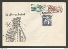 Allemagne DDR - Ersttagbrief 3/5/1957 - Thème Mine - Charbon - Chassis à Molette - Cartas & Documentos