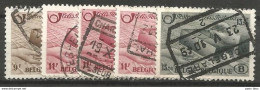 Belgique - Chemin De Fer - TR 301-303 - 5 Timbres Obl. Dont Ixelles - Roeselare - Herbesthal - Charleroi - - Usati