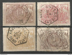 Belgique - Chemin De Fer - TR7 - TR11 - TR12 - TR13   Obl. ANVERS (EST) Et ANVERS (PLACE VERTE) - Used