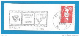 France - Flammes - Thème Aviation - Marly - Cinéma - Montgolfières - Ballons - Mechanical Postmarks (Advertisement)