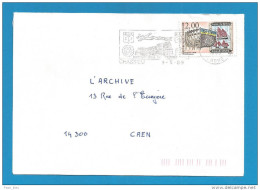 France - Flammes - Thème Aviation -Chassieu - Exposition Européenne - Aviation Banderole Publicitaire - Mechanical Postmarks (Advertisement)