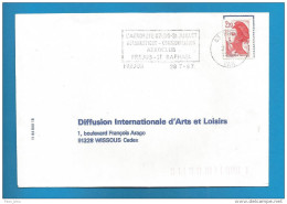 France - Flammes - Thème Aviation - Aérofête 87 - Aéronautique-communication Aéroclub Fréjus - St Raphaël - Mechanical Postmarks (Advertisement)