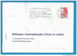 France - Flammes - Thème Aviation - Nice - Aéroport International Côte D'Azur - Mechanical Postmarks (Advertisement)