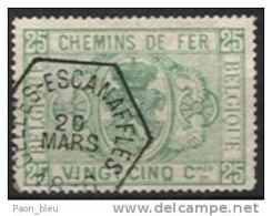 Belgique - Chemin De Fer N°TR3 Obl.hexagonale CELLES-ESCANAFFLES 20/03/1886 - Oblitérés