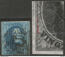 Belgique - Médaillons - N°11A - Légère Retouche Du Feuillage Inférieur Gauche - 1858-1862 Medallions (9/12)