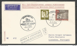 Aerophilatelie - Berlin - Luftpost - 1963 - Erstflug TAP München-Genf-Lissabon / Munich-Genève-Lisbonne - Other & Unclassified