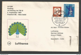 Aerophilatelie - Berlin - Luftpost - 1963 - Erstflug Lufthansa LH648 Frankfurt-New Delhi Boeing Jet 720B - Paon - Other & Unclassified