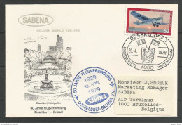 Aerophilatelie - Deutschland - Luftpost - 1979 - Sabena Düsseldorf-Brüssel Belgien - Junkers - Altri & Non Classificati