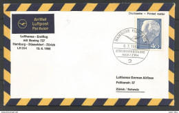 Aerophilatelie - Deutschland - Luftpost - 1966 - Erstflug Lufthansa LH314 Boeing727 Hamburg-Düsseldorf-Zürich - - Otros & Sin Clasificación