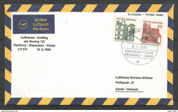 Aerophilatelie - Deutschland - Luftpost - 1966 - Erstflug Lufthansa Boeing727 Hamburg-Düsseldorf-Zürich - Lorsch/Hessen - Otros & Sin Clasificación