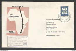 Aerophilatelie - Deutschland - Luftpost - 1962 - Erstflug Lufthansa LH700 Frankfurt-Athen-Khartoum- Nairobi-Johannesburg - Sonstige & Ohne Zuordnung