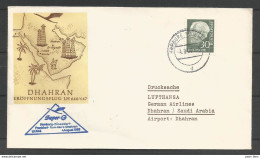 Aerophilatelie - Deutschland - Luftpost - 1960 - Eröffnungsflug Lufthansa Hamburg-Düsseldorf-Frankfurt-Rom-Kairo-Dhahran - Andere & Zonder Classificatie