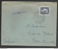 Luxembourg - Lettre Du 13/12/57 Rumelange Roches Rouges Vers Evere Bruxelles - 1948-58 Charlotte De Profil à Gauche