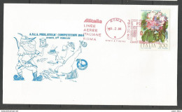Aérophilatélie - Italie - Lettre 11/02/84 - Alitalia Phinum - Philatelic Competition Zurich - 1981-90: Marcophilie