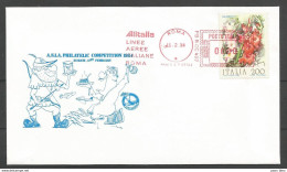 Aérophilatélie - Italie - Lettre 11/02/84 - Alitalia Phinum - Philatelic Competition Zurich - 1981-90: Marcophilie