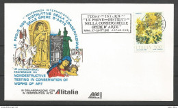 Aérophilatélie - Italie - Lettre 26/09/83 - Alitalia - Conservation Oeuvres D'art / Opere D'arte - Mimosa - 1981-90: Marcofilia