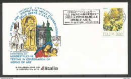 Aérophilatélie - Italie - Lettre 26/09/83 - Alitalia - Conservation Oeuvres D'art / Opere D'arte - Mimosa - 1981-90: Poststempel