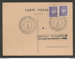 France - N°509 Type Pétain - Sur Carte Cachet Expo Chatillon S/s Bagneux 24/04/1944 - Livret Du Prisonnier - Commemorative Postmarks