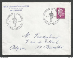 France - N°1536 (Marianne De Cheffer) Sur Lettre Cachet Journée Du Timbre St Nazaire  (Cercle Pornichet) - Commemorative Postmarks