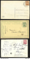 Belgique - Obl.fortune 1919 - Obl. Cachet Octogonal PERUWELZ CAISSE Sur 3 Cartes - Foruna (1919)