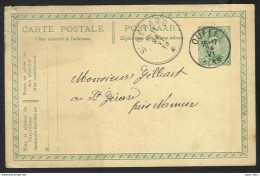 Belgique - Obl.fortune 1919 - Obl. OUFFET Siècle Gratté + Cachet St Gérard - Fortune Cancels (1919)