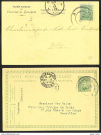 Belgique - Obl.fortune 1919 - Obl.caoutchouc JEMAPPES Sur 2 Cartes - Fortune Cancels (1919)