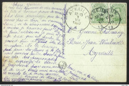 Belgique - Obl.fortune 1919 - Obl. ESNEUX Cachet Année Grattée 19 + Cachet AYWAILLE Année 1920 - Sonstige & Ohne Zuordnung