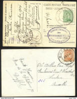 Belgique - Obl.fortune 1919 - Obl. DUFFEL Cachet Type Américain Sur 2 Cartes - Autres & Non Classés