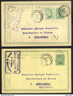 Belgique - Obl.fortune 1919 - 2 Cartes De CHENEE Vers MORLANWELZ Avec Cachet Millésime Gratté - Andere & Zonder Classificatie