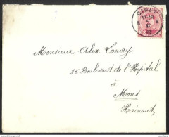 Belgique - Obl.fortune 1919 - N°138 Sur Petite Lettre Obl. CINEY B Du 5/2/1919 Vers Mons - Other & Unclassified