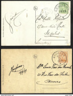 Belgique - Obl.fortune 1919 - N°137 Obl. Type Américain BOUILLON Vers St Hubert Cachet Cercle Année Grattée + 1 Carte - Fortuna (1919)