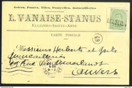 Belgique - Obl.fortune 1919 - N°137 Obl.linéaire BELOEIL - Vanaise-Stanus à Ellignies - Fortune Cancels (1919)