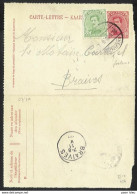 Belgique - Obl.fortune 1919 -  Sur Carte-lettre Vers Braives - Cachet AVERNAS De Type Allemand - Noodstempels (1919)