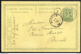 Belgique - Obl.fortune 1919 -  Sur Carte Postale - Cachet BELGIQUE*2 De ARLON Vers BINCHE Année Grattée - Foruna (1919)