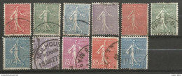 France - Type Semeuse Lignée - Collection De +/- 1370 Timbres Oblitérés - 1903-60 Säerin, Untergrund Schraffiert