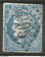 France - Napoleon III Et/ou Cérès - Oblitération Sur N°46B - GC 4095 VANNES (Morbihan) - 1870 Emissione Di Bordeaux