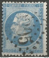 France - Napoleon III Et/ou Cérès - Oblitération Sur N°22 - GC 3305 SARREGUEMINES (Moselle) - 1853-1860 Napoléon III