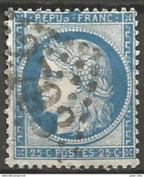 France - Napoleon III Et/ou Cérès - Oblitération Sur N°60C - GC 2793 PASSY (Seine) - 1871-1875 Cérès