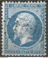 France - Napoleon III Et/ou Cérès - Oblitération Sur N°22  - GC 1526 FLIZE (Ardennes) - 1853-1860 Napoléon III