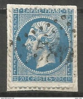 France - Napoleon III Et/ou Cérès - Oblitération Sur N° 22 - GC 580 BOURGOIN (Isère) - 1853-1860 Napoleon III