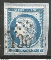 France - Napoleon III Et/ou Cérès - Oblitération Sur N° 60A - GC 130 ARBOIS (Jura) + Curiosité Tache De Couleur - 1871-1875 Ceres
