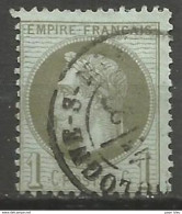 France - Napoleon III Lauré - N°25 Oblitéré - Cachet à Date BOULOGNE-SUR-MER (Pas-de-Calais) - 1863-1870 Napoléon III. Laure