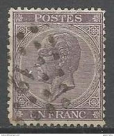 Belgique - Leopold Ier - N°21B "Tirage De Londres" - LP12 ANVERS - 1865-1866 Profilo Sinistro