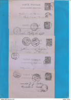 France - Carte Postale Type "Sage" - Lot De 10 Cartes - 89CP2-3-4-5 Dont 1 Neuve Avec Réponse Et Dont Vers L'étranger - Overprinter Postcards (before 1995)