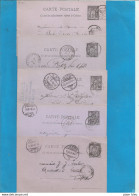 France - Carte Postale Type "Sage" - Lot De 10 Cartes - 89CP2-3-4-5 Dont 1 Neuve Avec Réponse Et Dont Vers L'étranger - Bijgewerkte Postkaarten  (voor 1995)