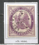 France - Timbres Télégraphes - N°4 2frs. Violet - Obl. FECAMP 9/10/68 - Telegraaf-en Telefoonzegels